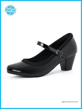 Women's Mary Jane Heels Orthopedic Shoes Cushioned Faux Leather